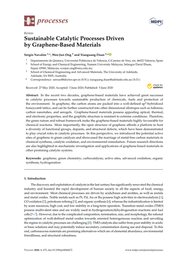 Sustainable Catalytic Processes Driven by Graphene-Based Materials