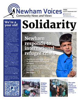 FREE Issue 9 | September 2021  @Newhamvoices  /Newhamvoices  @Newhamvoices