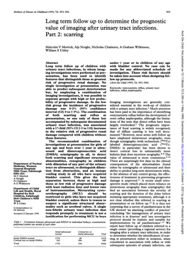 Value of Imaging After Urinary Tract Infections. Arch Dis Child: First Published As 10.1136/Adc.72.5.393 on 1 May 1995