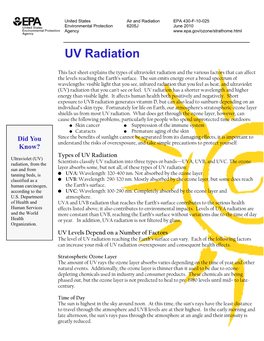 UV Radiation (PDF)