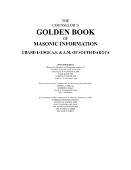 Golden Book of Masonic Information