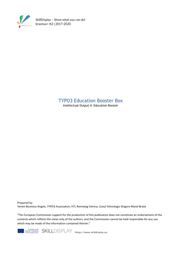 TYPO3 Education Booster Box Intellectual Output 4: Education Booster