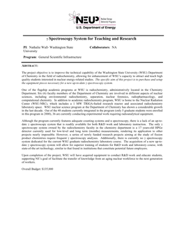 Γ Spectroscopy System for Teaching and Research