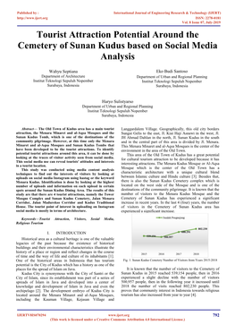 Tourist Attraction Potential Around the Cemetery of Sunan Kudus Based on Social Media Analysis