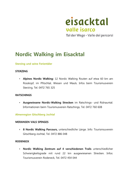Nordic Walking Im Eisacktal