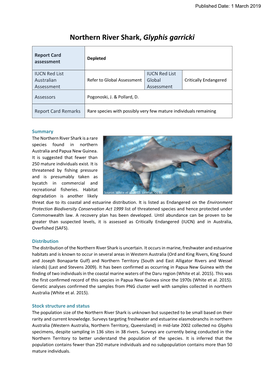 Northern River Shark, Glyphis Garricki