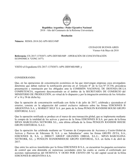 Que, En Las Operaciones De Concentración Económica En Las Q