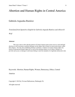 Abortion and Human Rights in Central America