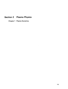 Plasma Physics Section 2