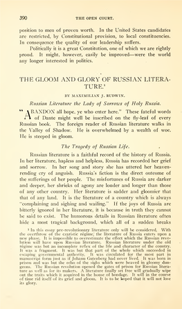 The Gloom and Glory of Russian Literature. 393