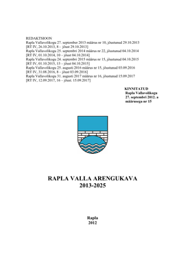 Rapla Valla Arengukava 2013-2025