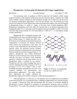 Phosphorene: an Emerging 2D Material with Unique Applications