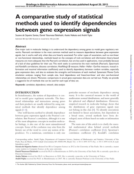 A Comparative Study of Statistical Methods Used to Identify