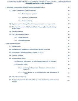 Iii. Activities Under the Law on Electronic Communications and the Law on Electronic Document and Electronic Signature