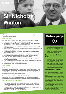 Sir Nicholas Winton