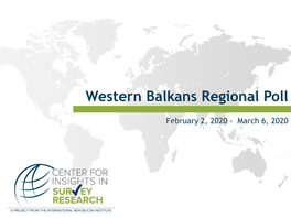 Western Balkans Regional Poll