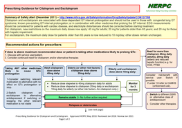 Prescribing Guidance for Citalopram and Escitalopram Hull and East Riding Prescribing Committee