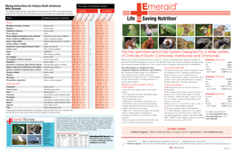 Emeraid Feeding Guidelines