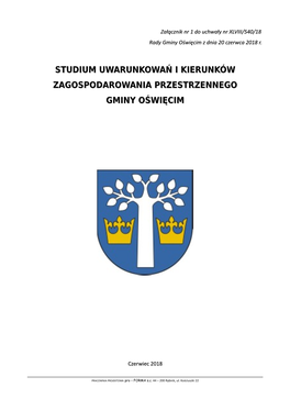 Studium Uwarunkowań I Kierunków Zagospodarowania Przestrzennego Gminy Oświęcim