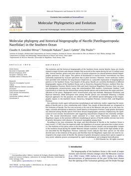 Molecular Phylogeny and Historical Biogeography of Nacella (Patellogastropoda: Nacellidae) in the Southern Ocean