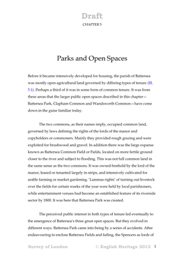 Chapter 5: Parks and Open Spaces