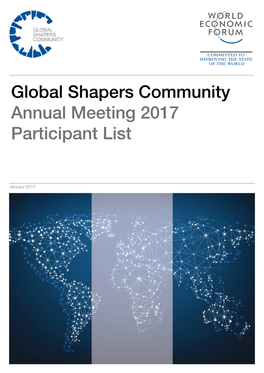 Global Shapers Community Annual Meeting 2017 Participant List