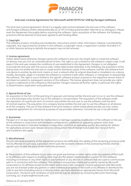 End-User License Agreement for Microsoft Exfat/NTFS for USB by Paragon Software