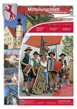 Mitteilungsblatt Nr. 291 Vom 29. September 2015