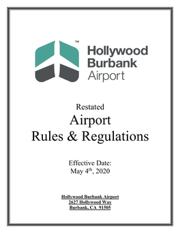 Airport Rules & Regulations