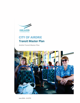 CITY of AIRDRIE Transit Master Plan Airdrie Transit Master Plan