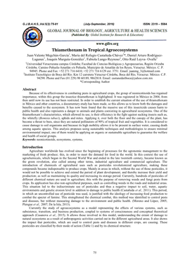 Thiamethoxam in Tropical Agroecosystems