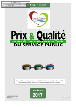 Rapport Sur Le Prix Et La Qualité Du Service