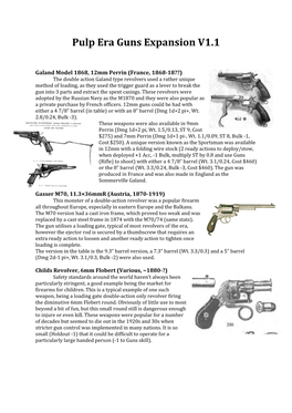 Pulp Era Guns Expansion V1.1