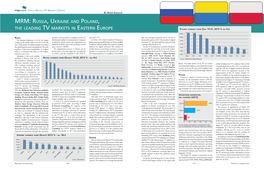 MRM: Russia, Ukraine and Poland, the Leading TV Markets in Eastern Europe Poland: Audience Share (July 15-21, 2013 % All 4+)