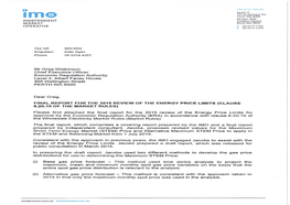 Appendix E. Energy Price Limits Based on Aero-Derivative Gas Turbines Using Alternative Gas Price Forecast Appendix F