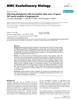 BMC Evolutionary Biology Biomed Central