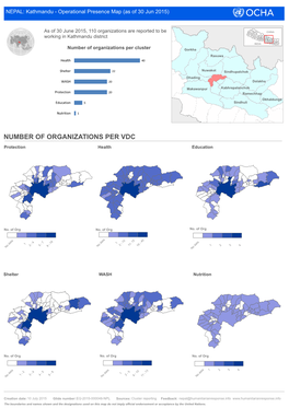 NEPAL: Kathmandu - Operational Presence Map (As of 30 Jun 2015)