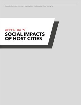 Appendix 9C Social Impacts of Host Cities Social Impact Analysis