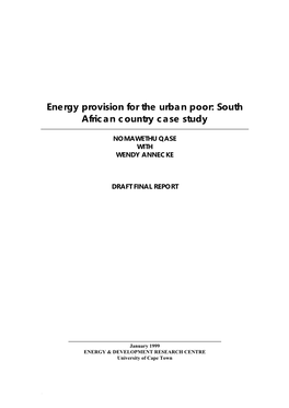 South African Country Case Study