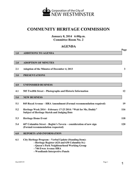 Community Heritage Commission