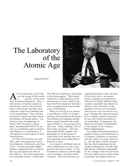 The Laboratory of the Atomic Age
