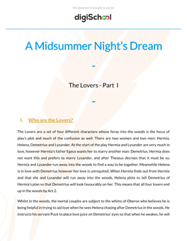 A Midsummer Night's Dream