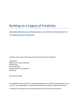 Building on a Legacy of Creativity