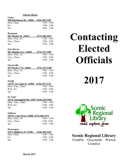 Contacting Elected Officials 2017