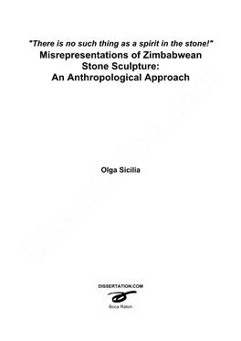 Misrepresentations of Zimbabwean Stone Sculpture: an Anthropological Approach