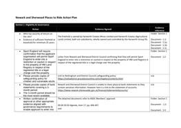 Newark and Sherwood Places to Ride Action Plan