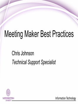 Meeting Maker Best Practices