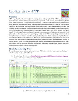 Lab Exercise – HTTP