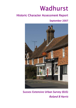 Wadhurst EUS Report & Maps