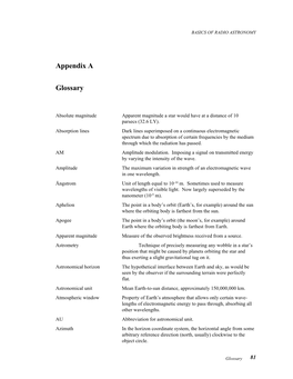 Appendix a Glossary